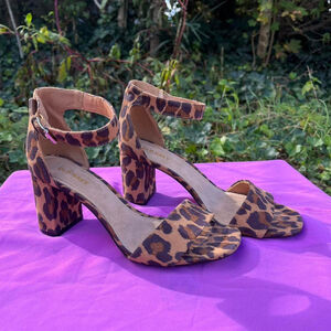 Animal Print Block Heels